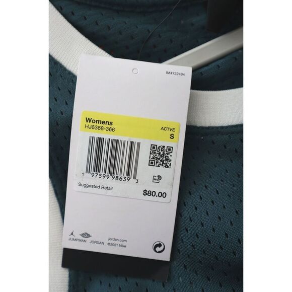 Nike Air Jordan HJ6368-366 Women's Sz S Green Heritage Jumpman Jersey Dress - Picture 5 of 13